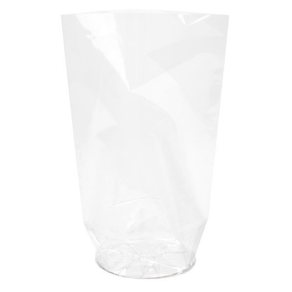 Plastic Bags round Bottom 10.2x25.4cm 40 micron and with White Insert (50 pieces) [RPBG4]