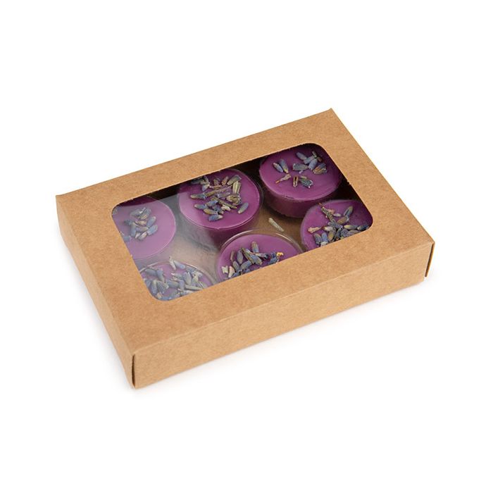 Kraft Artisan Candy Box Set, Round Insert 7x2.1x10.3 cm (25 pieces) [CNDYR275]