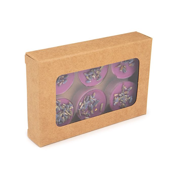 Kraft Artisan Candy Box Set, Round Insert 7x2.1x10.3 cm (25 pieces) [CNDYR275]