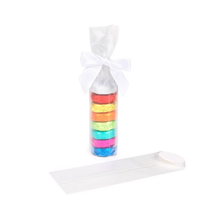 Plastic Bags round Bottom Frosted 5,1x25,4 cm with paper insert (50 pieces) [RPBGF1]