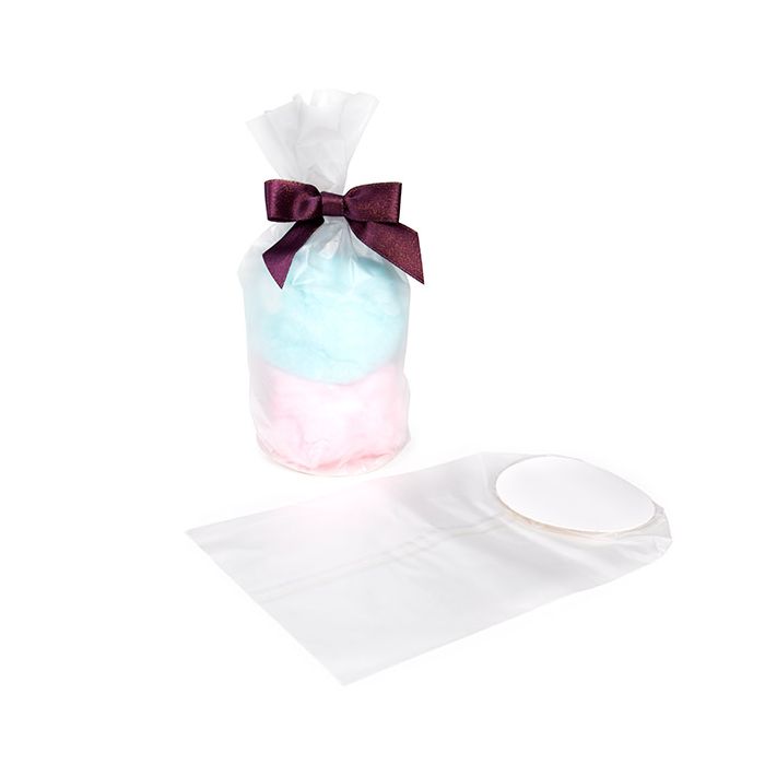 Plastic Bags round Bottom Frosted 10,2x25,4 cm with paper insert (50 pieces) [RPBGF4]