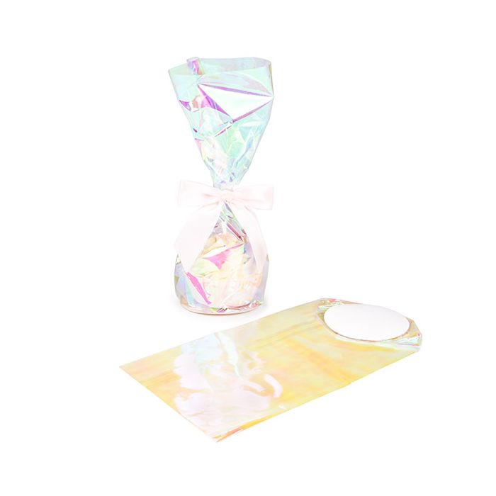 Plastic Bags round Bottom Iridescent 8,3x25,4 cm with paper insert (50 pieces) [RPBGH3]