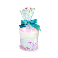 Plastic Bags round Bottom Iridescent 10,2x25,4 cm with paper insert