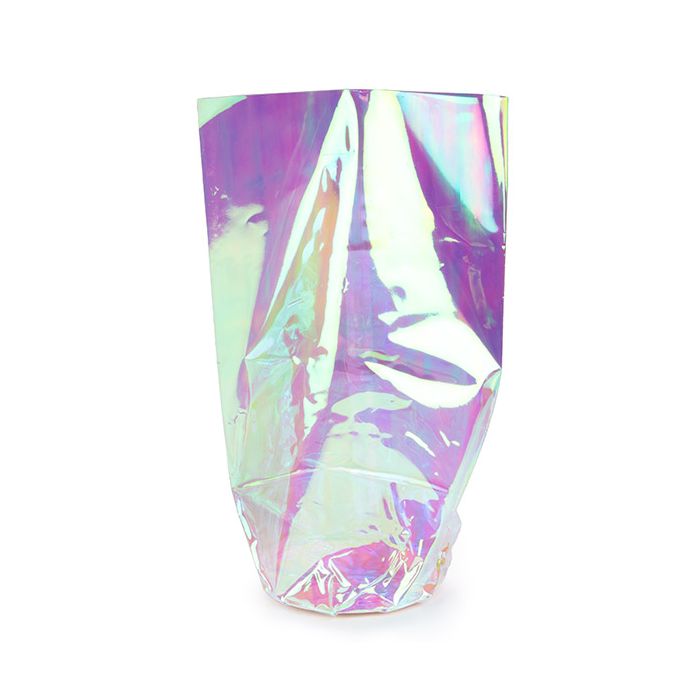 Plastic Bags round Bottom Iridescent 10,2x25,4 cm with paper insert (50 pieces) [RPBGH4]