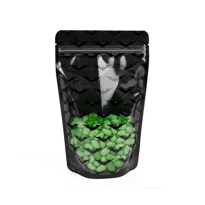 Stand Up Pouches Black bats print 13x7,9x20,6cm (25 Pieces) [ZBGW3B]