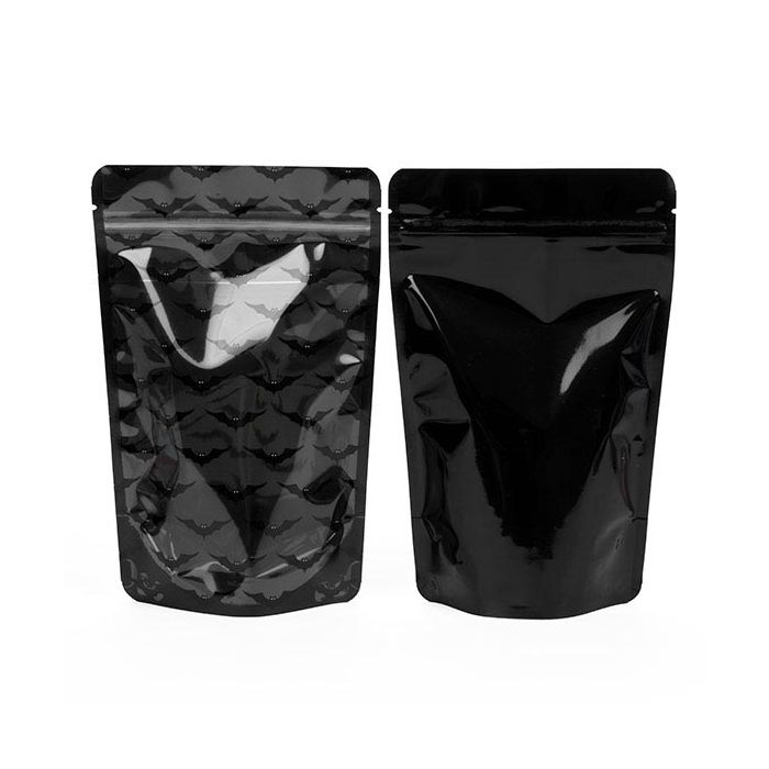 Stand Up Pouches Black bats print 13x7,9x20,6cm (25 Pieces) [ZBGW3B]