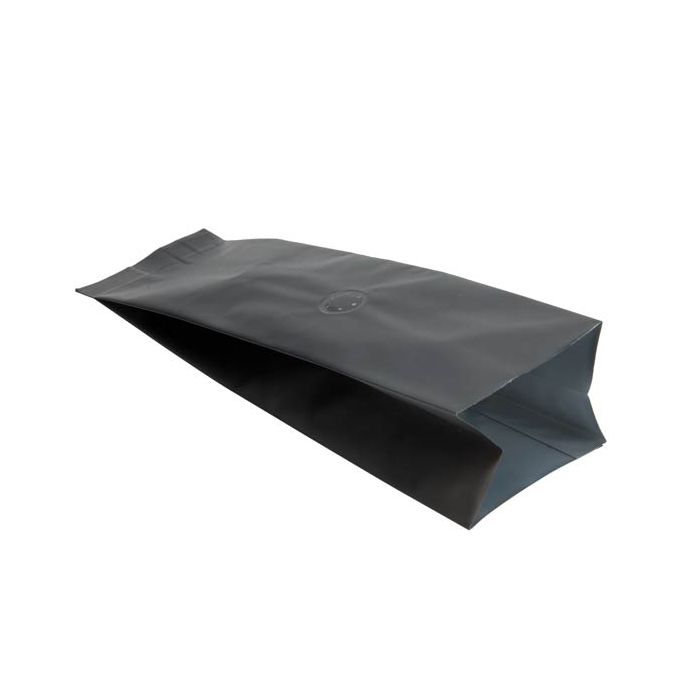 Coffee Pouches Matt Black with Valve 8.5x6.5x33cm 450 grams (50 pieces) [SGC2BM]