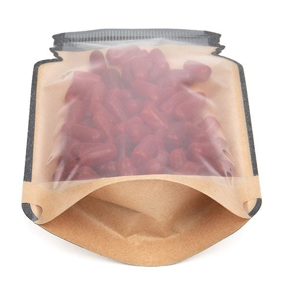 Stand Up Pouches Kraft Pot Shape With Clear Front 13x7.6x20.6cm (100 pieces) [SP3KC]