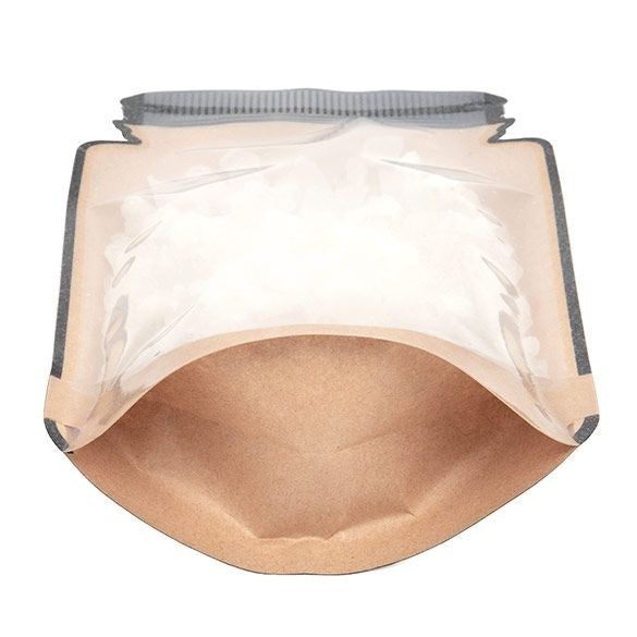 Stand Up Pouches Kraft Pot Shape With Clear Front 15.2x7.9x25.4cm (100 pieces) [SP7KC]