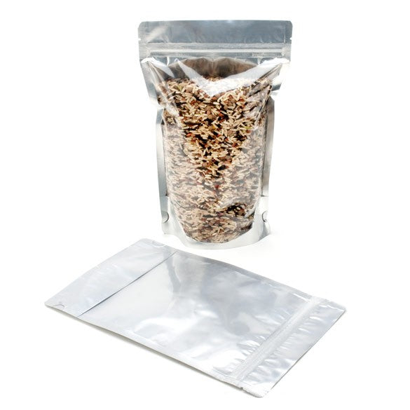 Stand Up Pouches Transparent/Silver 14.5x8x23cm | 170 grams (100 pieces) [ZBGS58]