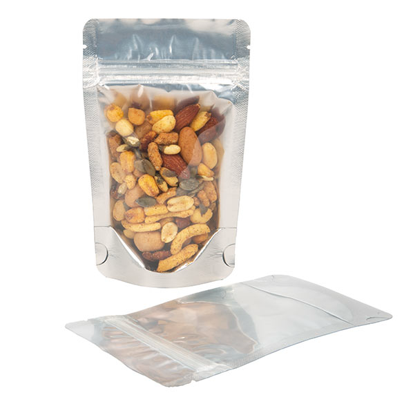 Stand Up Pouches Transparent/Silver 9.5x5.5x15.5cm | 57 grams (100 pieces) [ZBGS35]