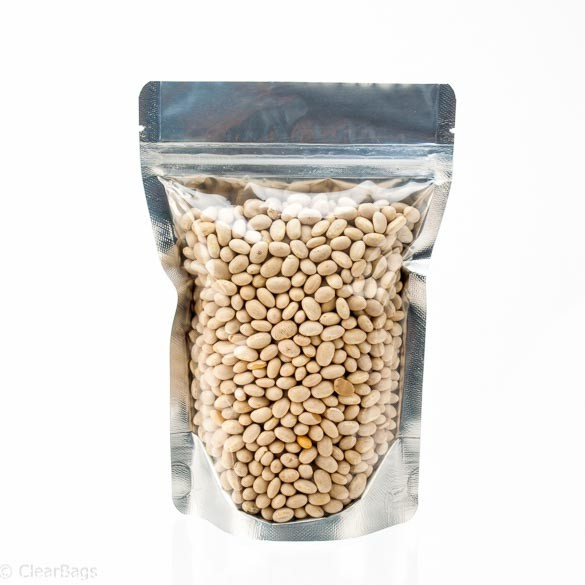 Stand Up Pouches Transparent/Silver 12x7.5x18.5cm | 114 grams (100 pieces) [ZBGS46]