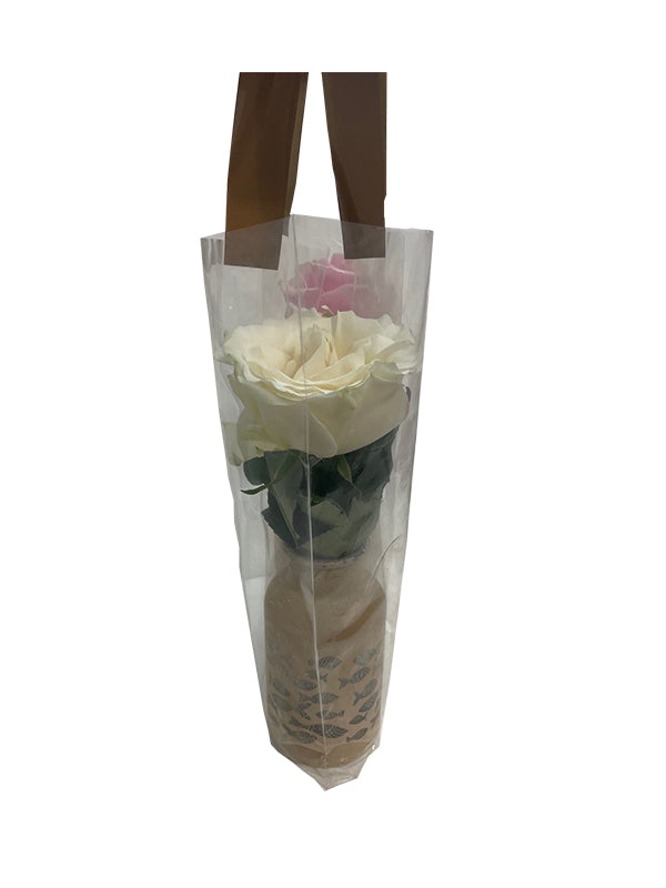Sleeve with handles for flower vases small 38x43x20cm bottom (50 pcs) [SL003887A]