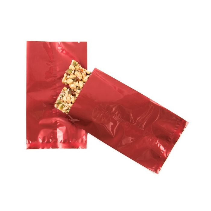 Plastic Bags Red 5x5.7cm Metallised and Sealable (100 pieces) [SMB22QR]