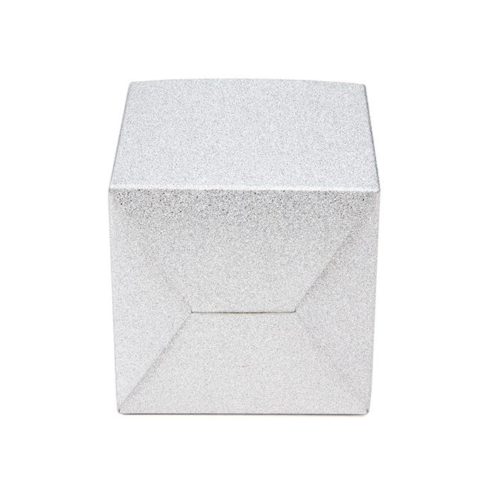 Folding Box Silver Glitter 7,6x7,6x7,6cm (25 Pieces)[FB2SG]