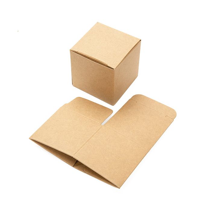 Kraft Pop & Lock Box 5x5x5 cm (25 Pieces) [PLB104K]