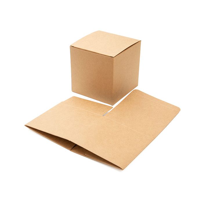 Pop & Lock Box Kraft 10,2x10,2x10,2cm (25 Pieces) [PLB56K]
