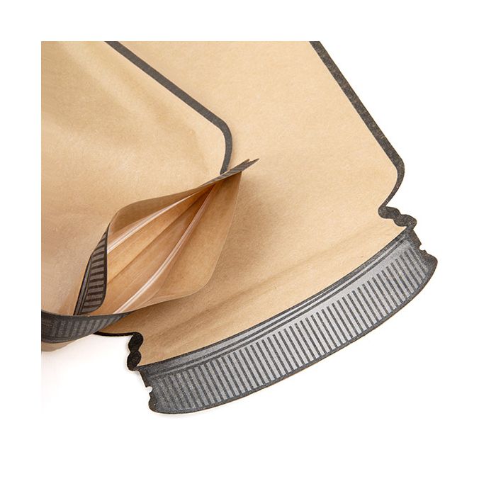 Mason Jar Shaped Pouch Kraft 13x7,6x20,6 cm (100 pieces) [SP3KZ]