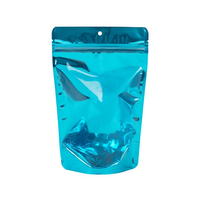 Stand Up Pouches Transparent/Blue 14,9x8,9x23,2cm With Hanghole (100 Pieces) [ZBGB7AM]