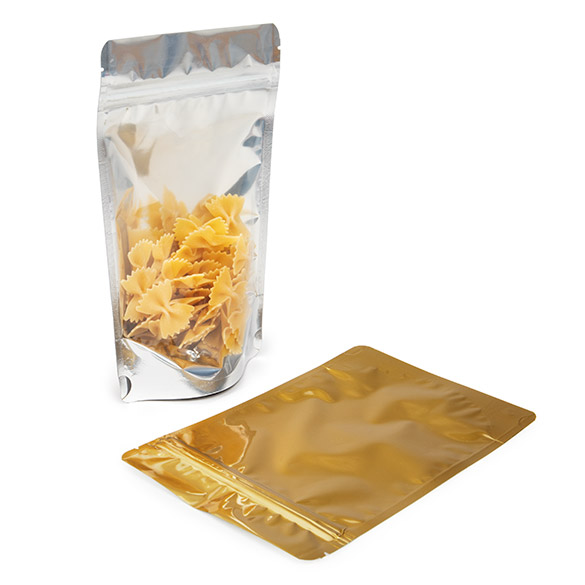 Stand Up Pouches Transparent/Gold 13x7x20.5cm | 113 grams (100 pieces) [ZBGG3]