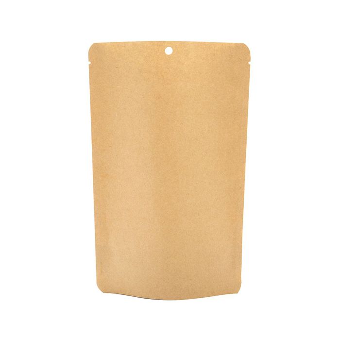Stand Up Pouches Kraft Compostable 14.9x8.9x23.2cm no Grip Seal | 312 grams (100 pieces) [SUPEK7]