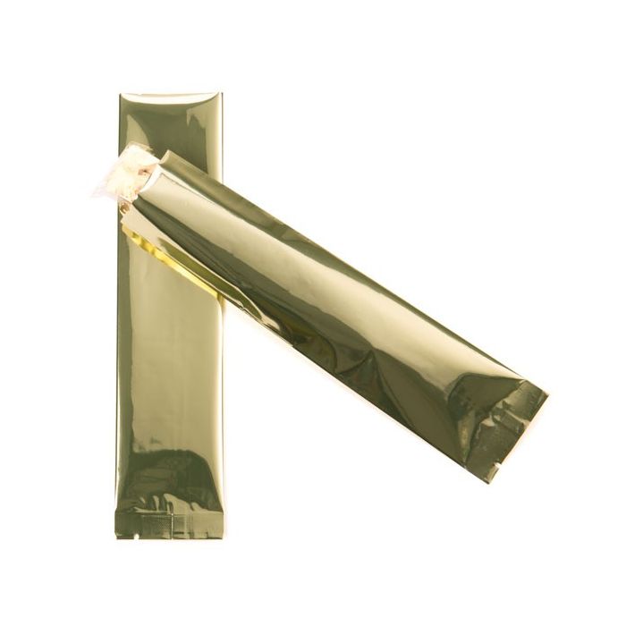 Plastic Bags Gold 7.5x20.3cm Metallised and Sealable (100 pieces) [SVP38G]