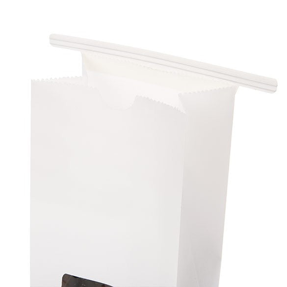 Kraft Bags White Reclosable 8.6x6.4x19.7cm (100 pieces) [TTW1W]