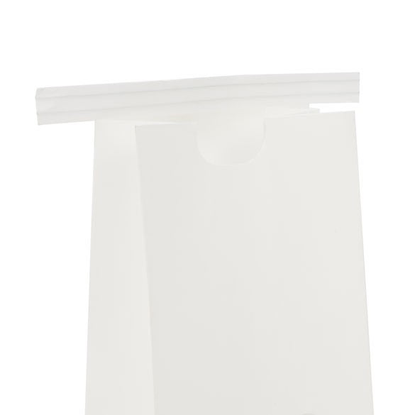 Kraft Bags White Reclosable 8.6x6.4x19.7cm (100 pieces) [TTW1W]