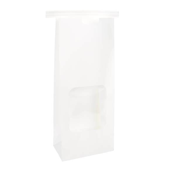 Kraft Bags White Reclosable 10.8x6.4x26.7cm (100 pieces) [TTW2W]