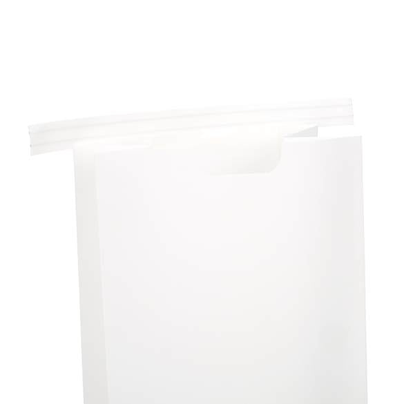 Kraft Bags White Reclosable 10.8x6.4x26.7cm (100 pieces) [TTW2W]