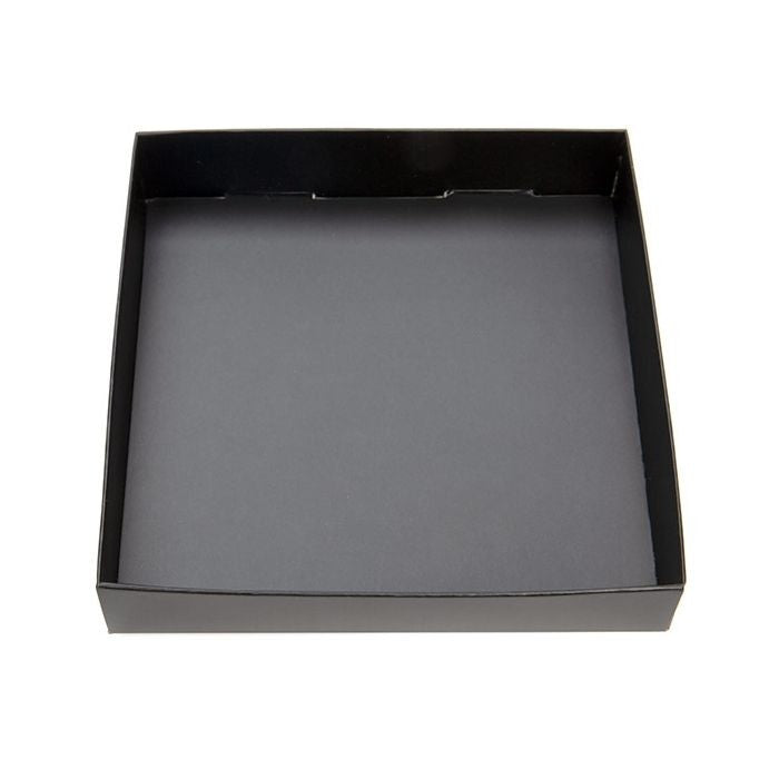 Black Kraft Gift Boxes Bottom 13x2.5x13.3cm (25 pieces) [BK357]