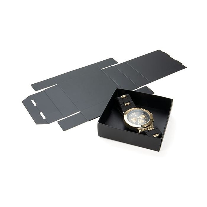 Black Kraft Gift Boxes Bottom 7.9x2.5x8.3cm (25 pieces) [BK356]