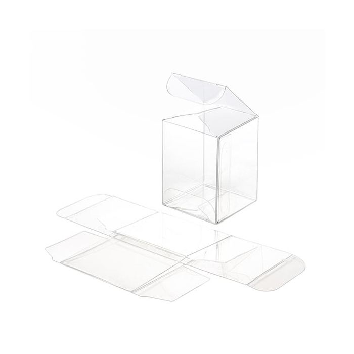 Plastic Gift Boxes 3.8x3.8x5.1cm Crystal Clear (50 pieces) [VB291]