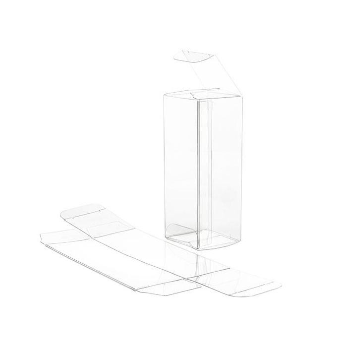 Plastic Gift Boxes 3.8x3.8x10.2cm Crystal Clear (50 pieces) [VB293]