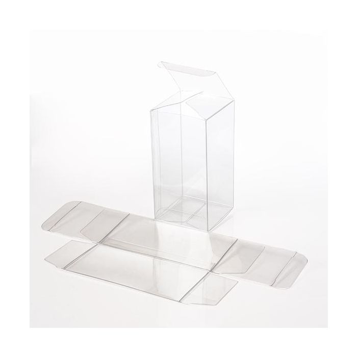 Plastic Gift Boxes 5.1x5.1x10.2cm Crystal Clear (50 pieces) [VB296]