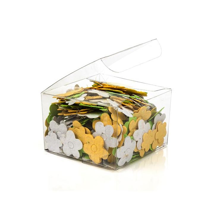 Plastic Gift Boxes 7.6x7.6x5.1cm Crystal Clear (50 pieces) [VB298]