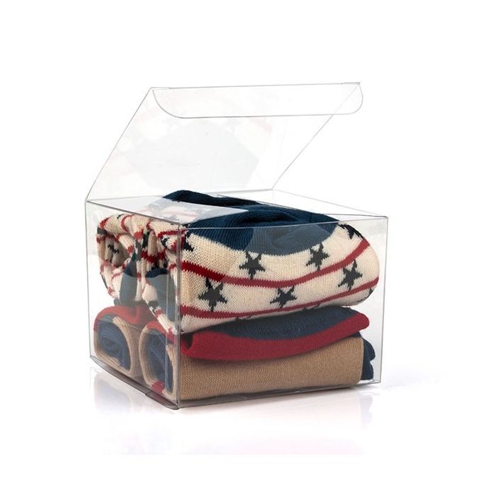 Plastic Gift Boxes 10.2x10.2x7.6cm Crystal Clear (50 pieces) [VB303]