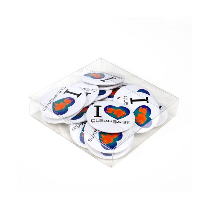 Plastic Gift Boxes 12.7x12.7x2.5cm Crystal Clear (50 pieces) [VB306]