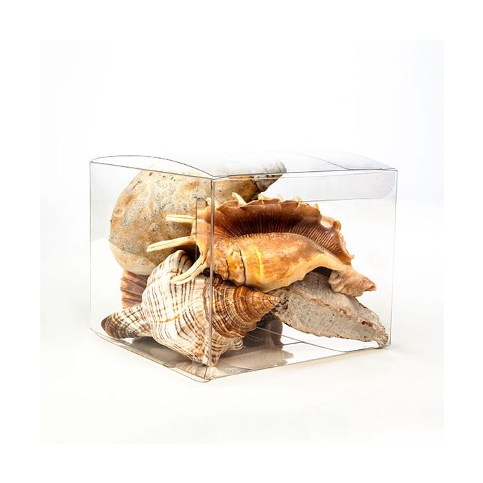 Plastic Gift Boxes 12.7x12.7x10.2cm Crystal Clear (50 pieces) [VB308]