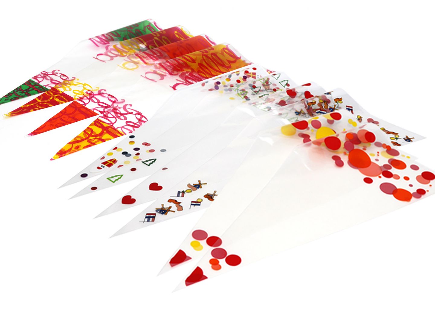 Conical bag 18x37cm 0.5 pounds orange/red (250 pcs) [DV-3260]