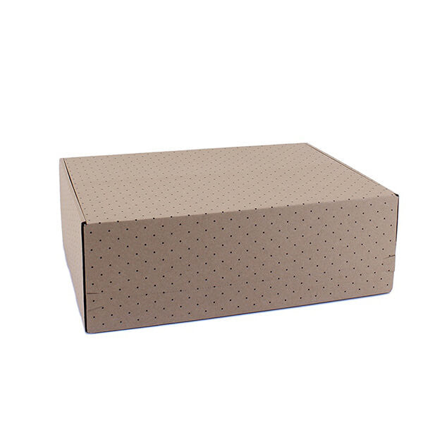 Shipping boxes Dots 39x28x13cm Brown (50 pcs) [FP-VPD064]