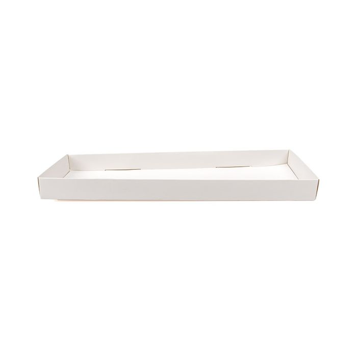 Kraft Box Bottom White 10,8x2,5x30,5 cm (25 pieces) [WH11]