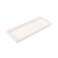 Kraft Box Bottom White 10,8x2,5x30,5 cm