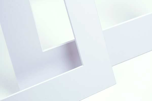 Mount Board White/White Core 32.1x47.3cm Window - Outer size 45.7x61cm (10 pieces) [MS20208]
