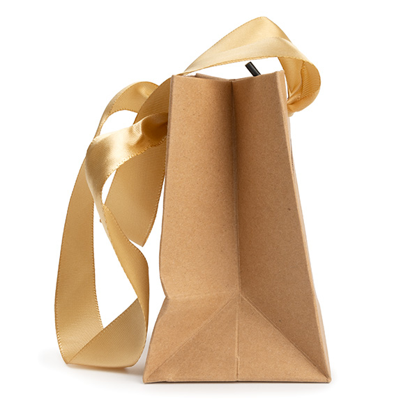 Kraft Gift Merchandise Bag w/ Window 10,2x7x11,4cm (10 pcs) [GMBW1K]