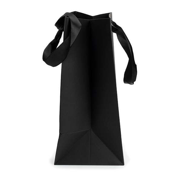 Black Gift Merchandise Bag w/ Window 17,8x12,7x24,9cm (10 pcs) [GMBW2B]