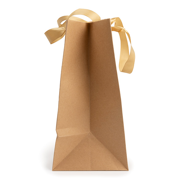 Kraft Gift Merchandise Bag w/ Window 17,8x12,7x24,9cm (10 pcs) [GMBW2K]