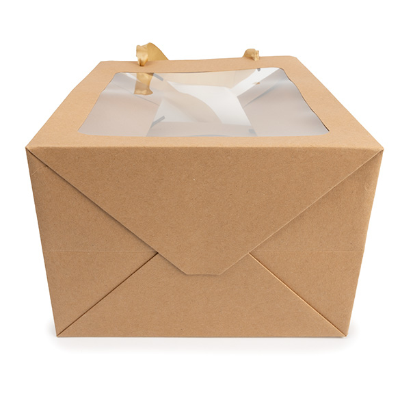 Kraft Gift Merchandise Bag w/ Window 17,8x12,7x24,9cm (10 pcs) [GMBW2K]