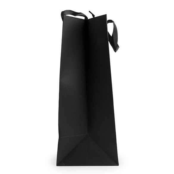 Black Gift Merchandise Bag w/ Window 24,9x15,2x35,1cm (10 pcs) [GMBW3B]