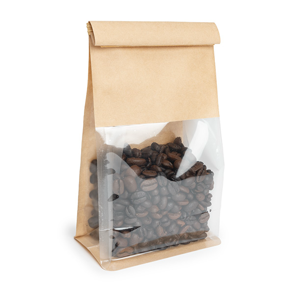 Kraft Box Bottom Tin Tie Gusset Bag 10,2x6,4x20,3cm (100 pcs) [TTGB2K]